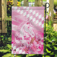 Kentucky Horse Racing Oaks Personalized Garden Flag Filly Lily Flowers Pink Out