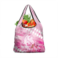 Kentucky Horse Racing Oaks Personalized Grocery Bag Filly Lily Flowers Pink Out