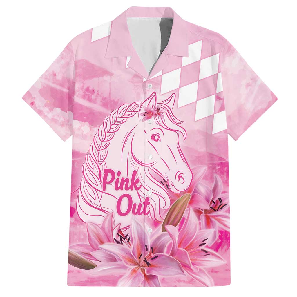 Kentucky Horse Racing Oaks Personalized Hawaiian Shirt Filly Lily Flowers Pink Out