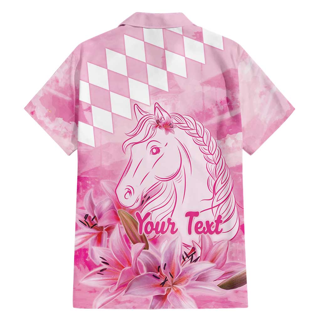 Kentucky Horse Racing Oaks Personalized Hawaiian Shirt Filly Lily Flowers Pink Out