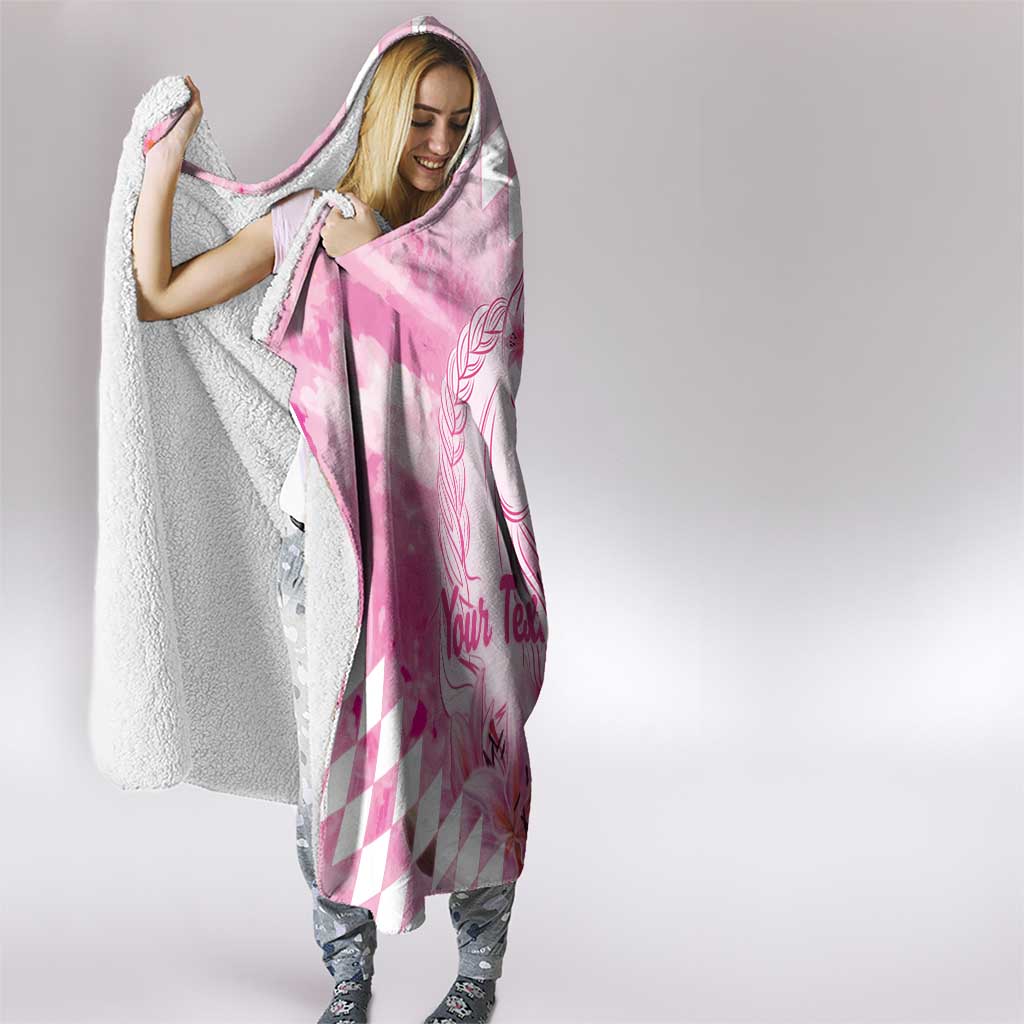 Kentucky Horse Racing Oaks Personalized Hooded Blanket Filly Lily Flowers Pink Out
