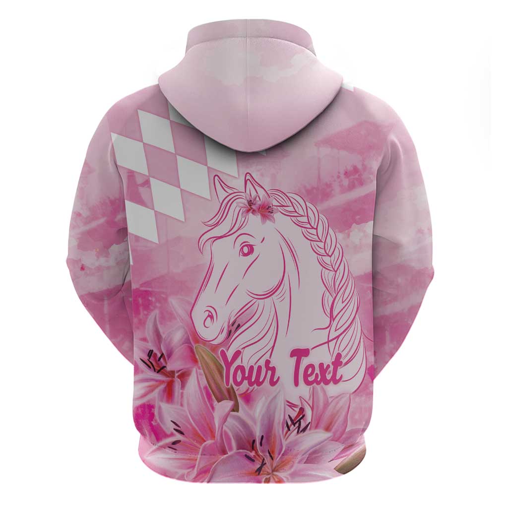 Kentucky Horse Racing Oaks Personalized Hoodie Filly Lily Flowers Pink Out