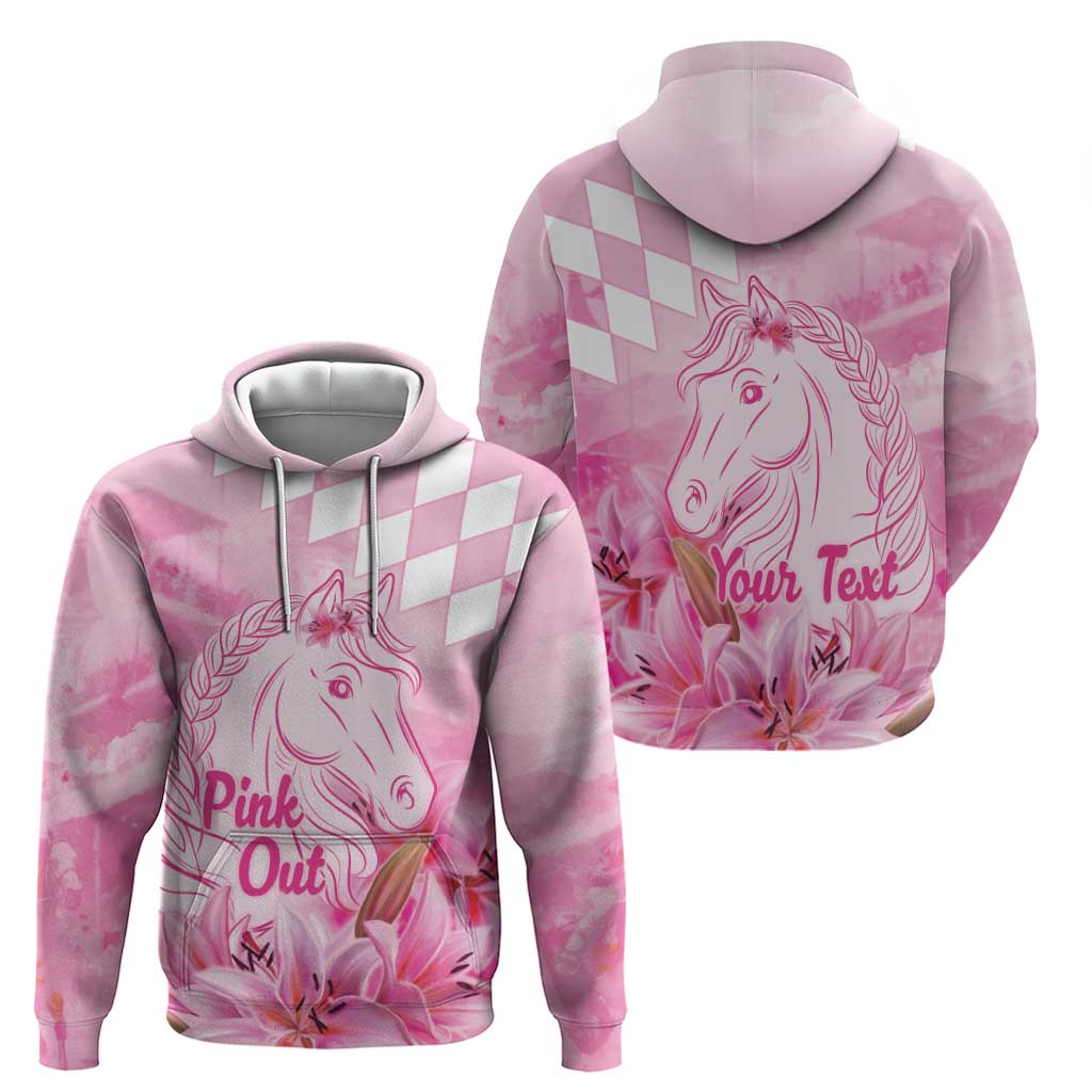 Kentucky Horse Racing Oaks Personalized Hoodie Filly Lily Flowers Pink Out