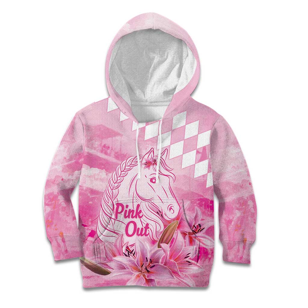 Kentucky Horse Racing Oaks Personalized Kid Hoodie Filly Lily Flowers Pink Out