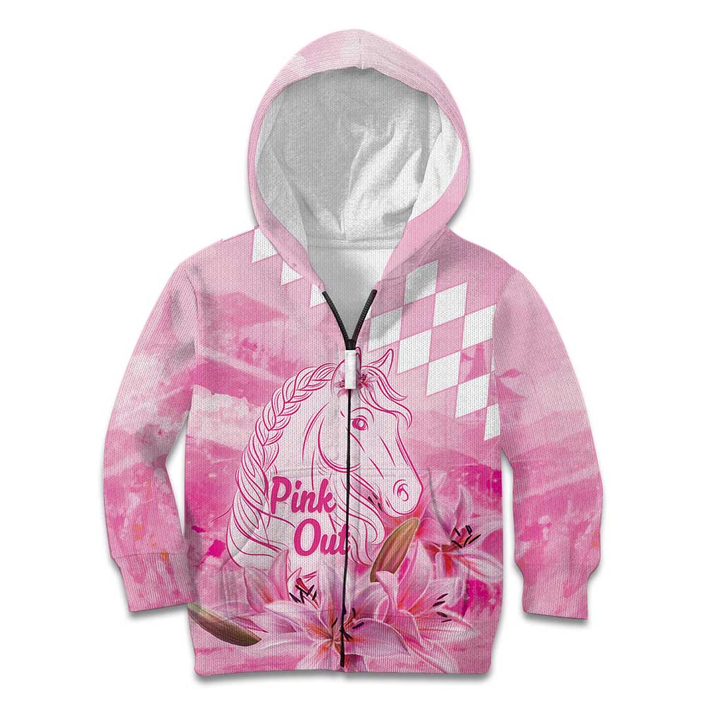 Kentucky Horse Racing Oaks Personalized Kid Hoodie Filly Lily Flowers Pink Out