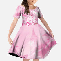 Kentucky Horse Racing Oaks Personalized Kid Short Sleeve Dress Filly Lily Flowers Pink Out