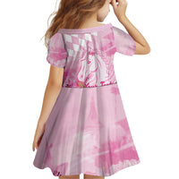 Kentucky Horse Racing Oaks Personalized Kid Short Sleeve Dress Filly Lily Flowers Pink Out