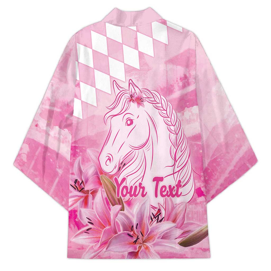Kentucky Horse Racing Oaks Personalized Kimono Filly Lily Flowers Pink Out
