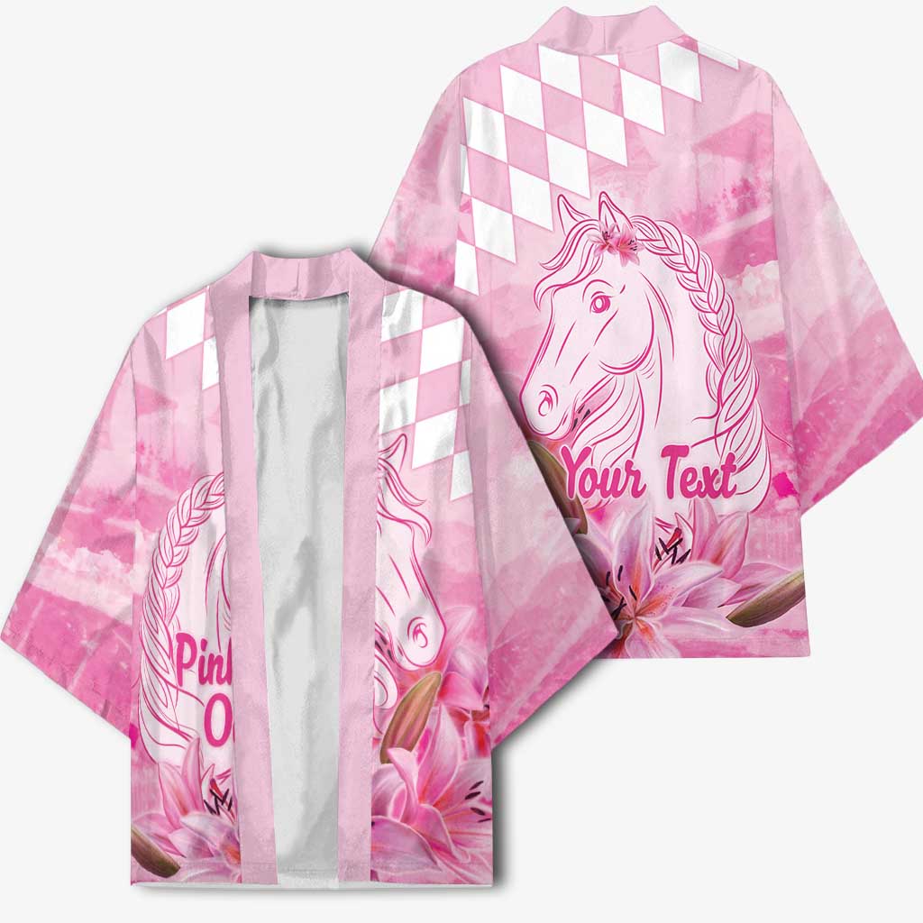 Kentucky Horse Racing Oaks Personalized Kimono Filly Lily Flowers Pink Out