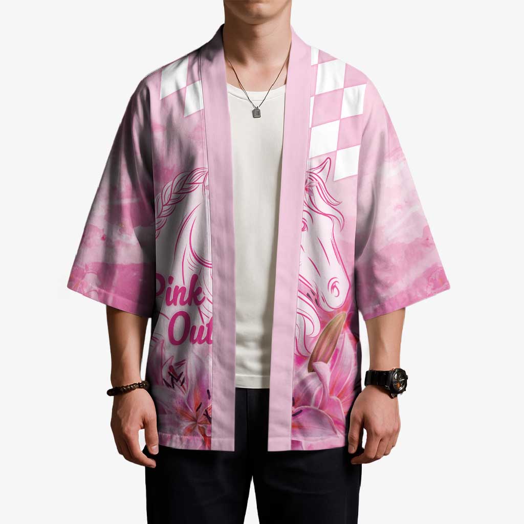 Kentucky Horse Racing Oaks Personalized Kimono Filly Lily Flowers Pink Out