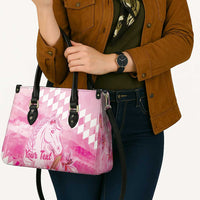 Kentucky Horse Racing Oaks Personalized Leather Bag Filly Lily Flowers Pink Out