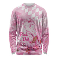 Kentucky Horse Racing Oaks Personalized Long Sleeve Shirt Filly Lily Flowers Pink Out