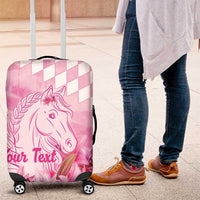 Kentucky Horse Racing Oaks Personalized Luggage Cover Filly Lily Flowers Pink Out