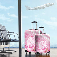 Kentucky Horse Racing Oaks Personalized Luggage Cover Filly Lily Flowers Pink Out