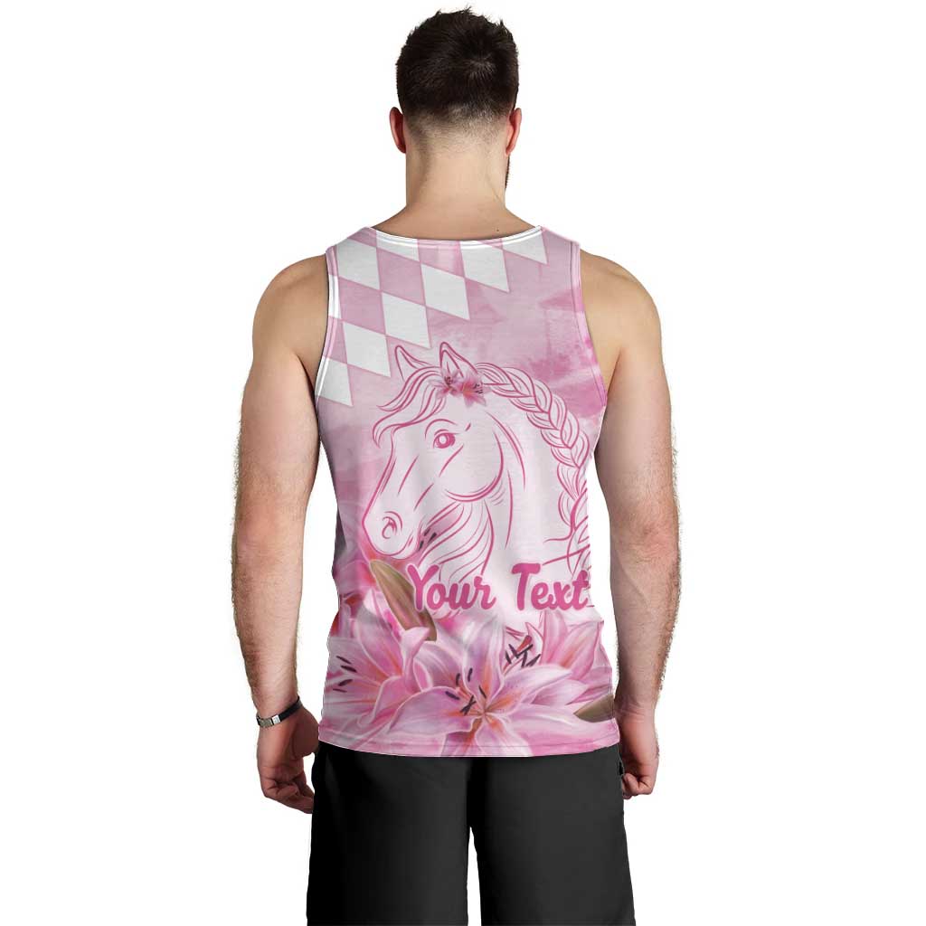 Kentucky Horse Racing Oaks Personalized Men Tank Top Filly Lily Flowers Pink Out