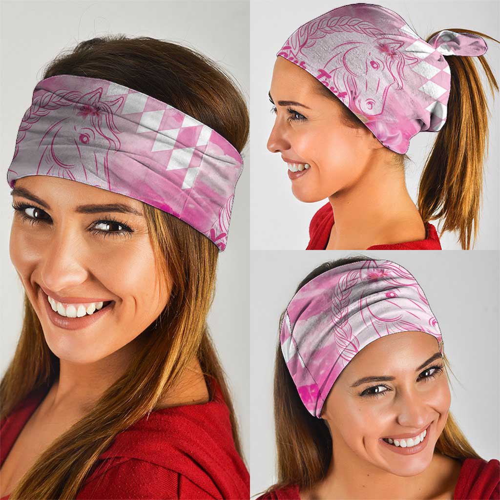 Kentucky Horse Racing Oaks Personalized Neck Gaiter Filly Lily Flowers Pink Out