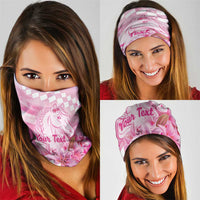 Kentucky Horse Racing Oaks Personalized Neck Gaiter Filly Lily Flowers Pink Out