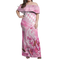 Kentucky Horse Racing Oaks Personalized Off Shoulder Maxi Dress Filly Lily Flowers Pink Out