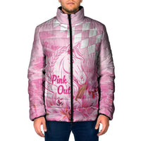 Kentucky Horse Racing Oaks Personalized Padded Jacket Filly Lily Flowers Pink Out