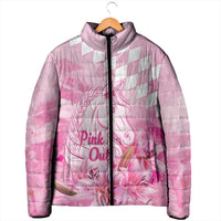 Kentucky Horse Racing Oaks Personalized Padded Jacket Filly Lily Flowers Pink Out