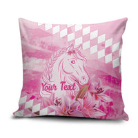 Kentucky Horse Racing Oaks Personalized Pillow Cover Filly Lily Flowers Pink Out