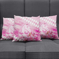 Kentucky Horse Racing Oaks Personalized Pillow Cover Filly Lily Flowers Pink Out