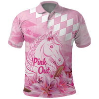 Kentucky Horse Racing Oaks Personalized Polo Shirt Filly Lily Flowers Pink Out