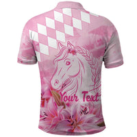 Kentucky Horse Racing Oaks Personalized Polo Shirt Filly Lily Flowers Pink Out