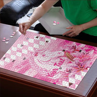 Kentucky Horse Racing Oaks Personalized Puzzle Filly Lily Flowers Pink Out