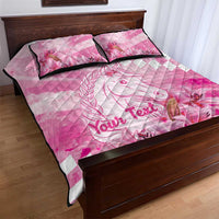 Kentucky Horse Racing Oaks Personalized Quilt Bed Set Filly Lily Flowers Pink Out