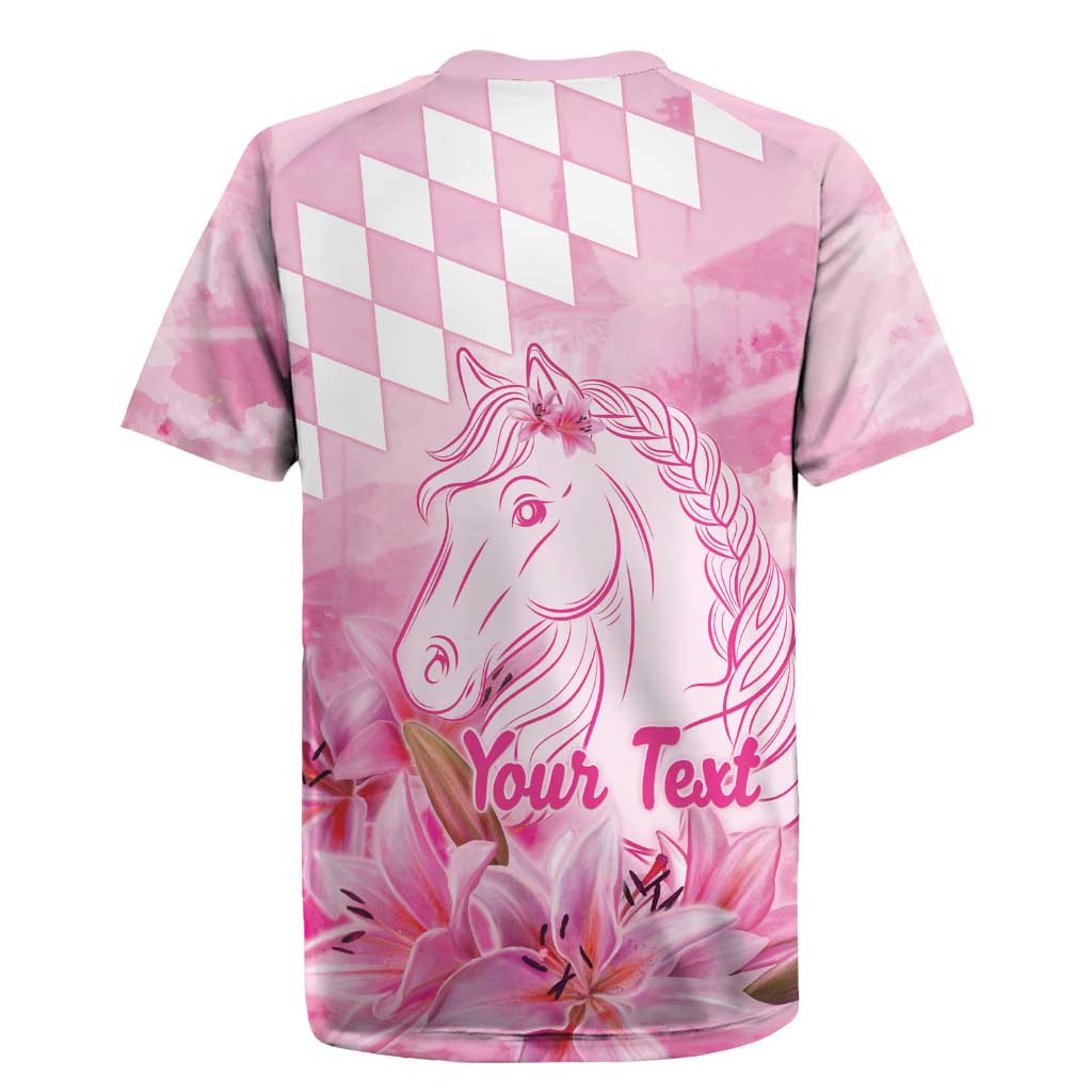Kentucky Horse Racing Oaks Personalized Rugby Jersey Filly Lily Flowers Pink Out