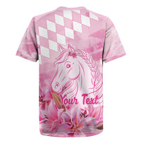 Kentucky Horse Racing Oaks Personalized Rugby Jersey Filly Lily Flowers Pink Out