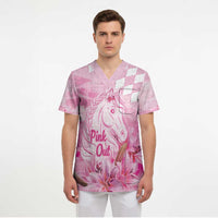 Kentucky Horse Racing Oaks Personalized Scrub Top Filly Lily Flowers Pink Out