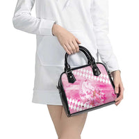 Kentucky Horse Racing Oaks Personalized Shoulder Handbag Filly Lily Flowers Pink Out
