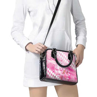 Kentucky Horse Racing Oaks Personalized Shoulder Handbag Filly Lily Flowers Pink Out
