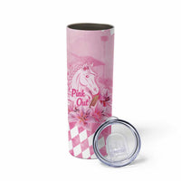 Kentucky Horse Racing Oaks Personalized Skinny Tumbler Filly Lily Flowers Pink Out