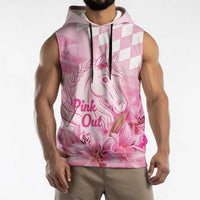 Kentucky Horse Racing Oaks Personalized Sleeveless Hoodie Filly Lily Flowers Pink Out
