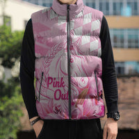 Kentucky Horse Racing Oaks Personalized Sleeveless Puffer Jacket Filly Lily Flowers Pink Out