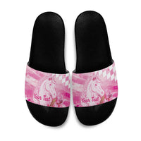 Kentucky Horse Racing Oaks Personalized Slide Sandals Filly Lily Flowers Pink Out