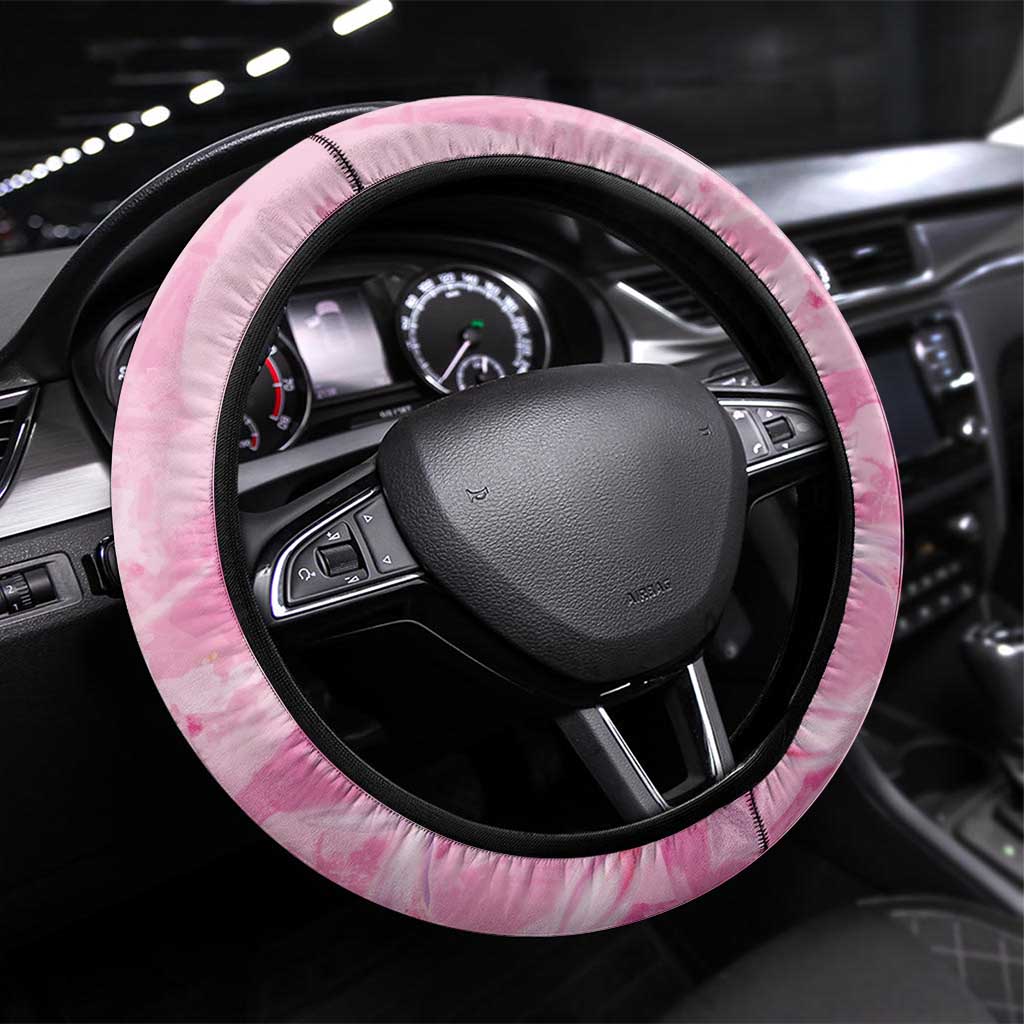 Kentucky Horse Racing Oaks Steering Wheel Cover Filly Lily Flowers Pink Out