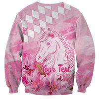 Kentucky Horse Racing Oaks Personalized Sweatshirt Filly Lily Flowers Pink Out