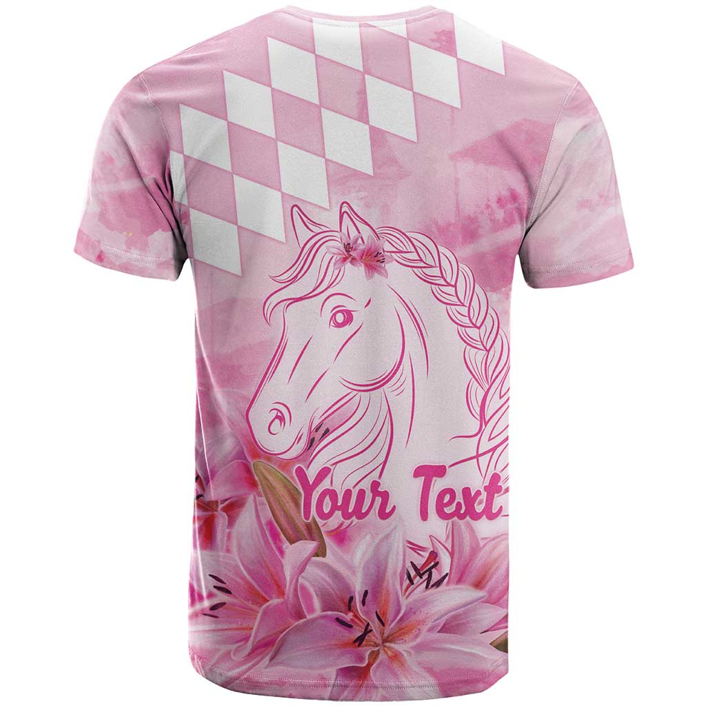 Kentucky Horse Racing Oaks Personalized T Shirt Filly Lily Flowers Pink Out