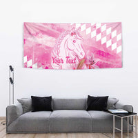 Kentucky Horse Racing Oaks Personalized Tapestry Filly Lily Flowers Pink Out
