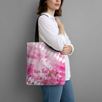 Kentucky Horse Racing Oaks Personalized Tote Bag Filly Lily Flowers Pink Out