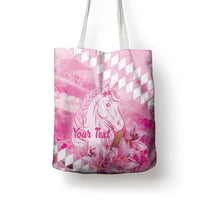 Kentucky Horse Racing Oaks Personalized Tote Bag Filly Lily Flowers Pink Out