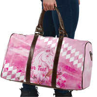 Kentucky Horse Racing Oaks Personalized Travel Bag Filly Lily Flowers Pink Out
