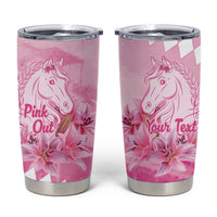 Kentucky Horse Racing Oaks Personalized Tumbler Cup Filly Lily Flowers Pink Out