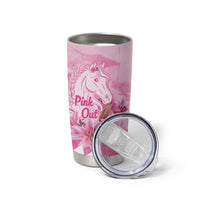 Kentucky Horse Racing Oaks Personalized Tumbler Cup Filly Lily Flowers Pink Out