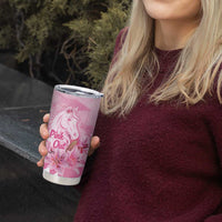 Kentucky Horse Racing Oaks Personalized Tumbler Cup Filly Lily Flowers Pink Out