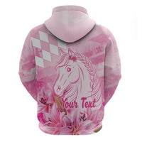 Kentucky Horse Racing Oaks Personalized Zip Hoodie Filly Lily Flowers Pink Out